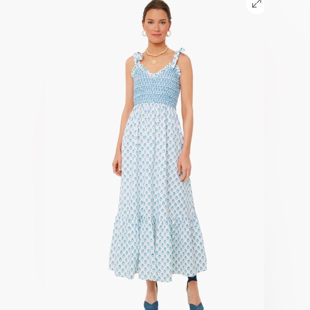 Pink City Prints Mint Meadow Jessica Dress, size XS